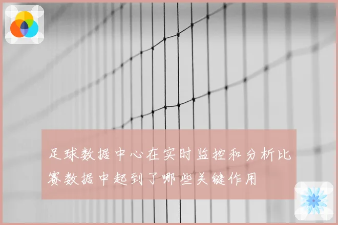 足球数据中心在实时监控和分析比赛数据中起到了哪些关键作用